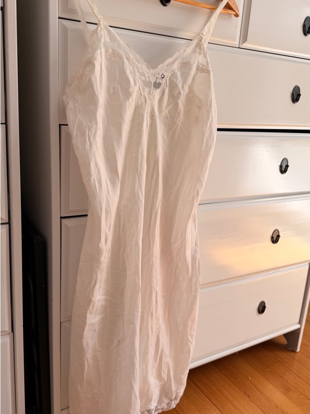 Women’s Lace-Trim Slip Dress - Cream